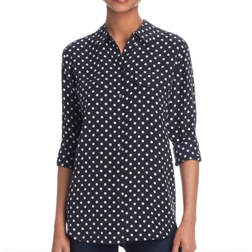 Equipment polka dot blouse